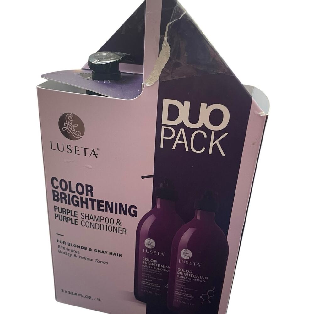 Luseta Color Brighten Purple Shampoo & Conditioner Duo 33.8 oz Blonde Gray Hair